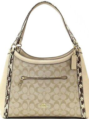 Like New Coach Kristy Colorblock Signature Shoulder Bag Hobo Purse